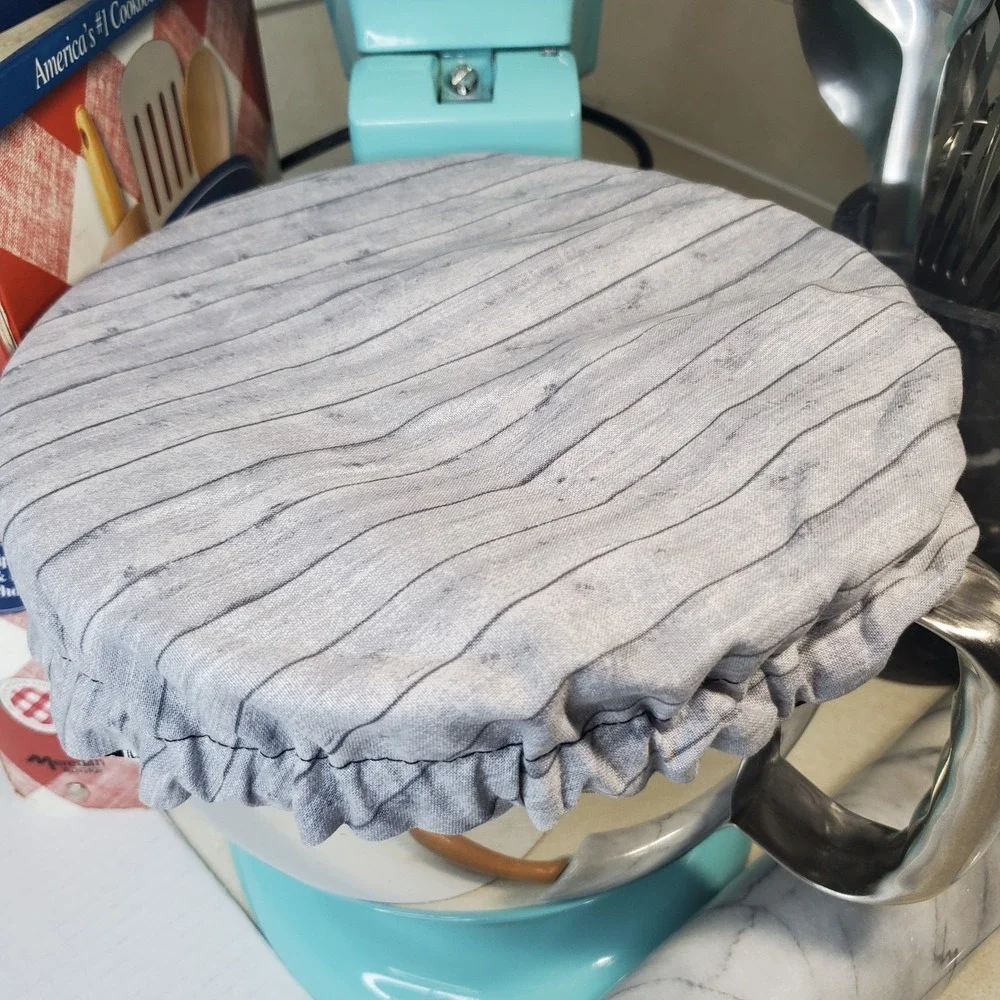 Baking Friendship /‎ Gray Reversible KitchenAid Mixer Mixing Bowl Cover Decor